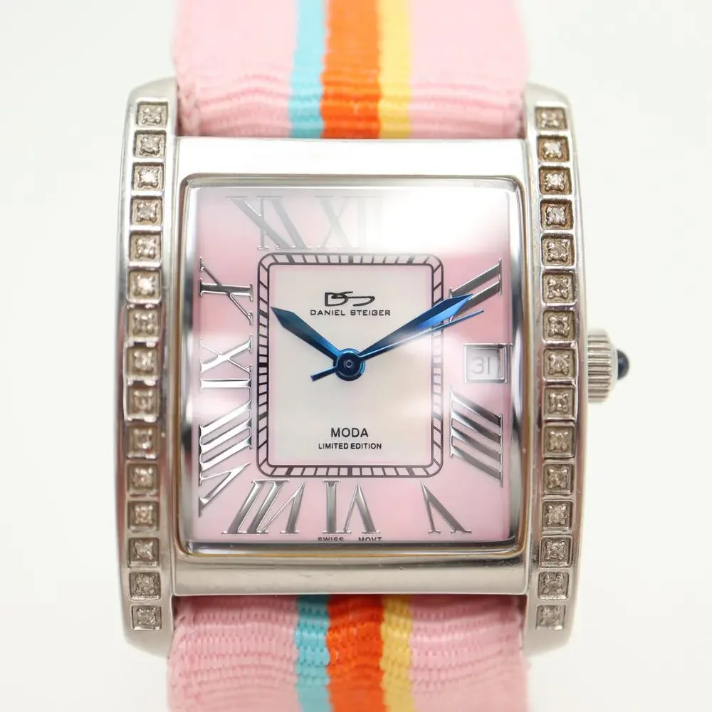 Daniel Steiger Moda Limited Edition Swiss Pink MOP 26mm Watch with New Battery